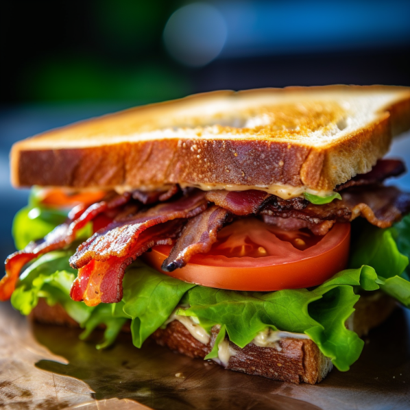 Our "Maple Bacon BLT Sandwich Recipe", the result of the listed recipe.